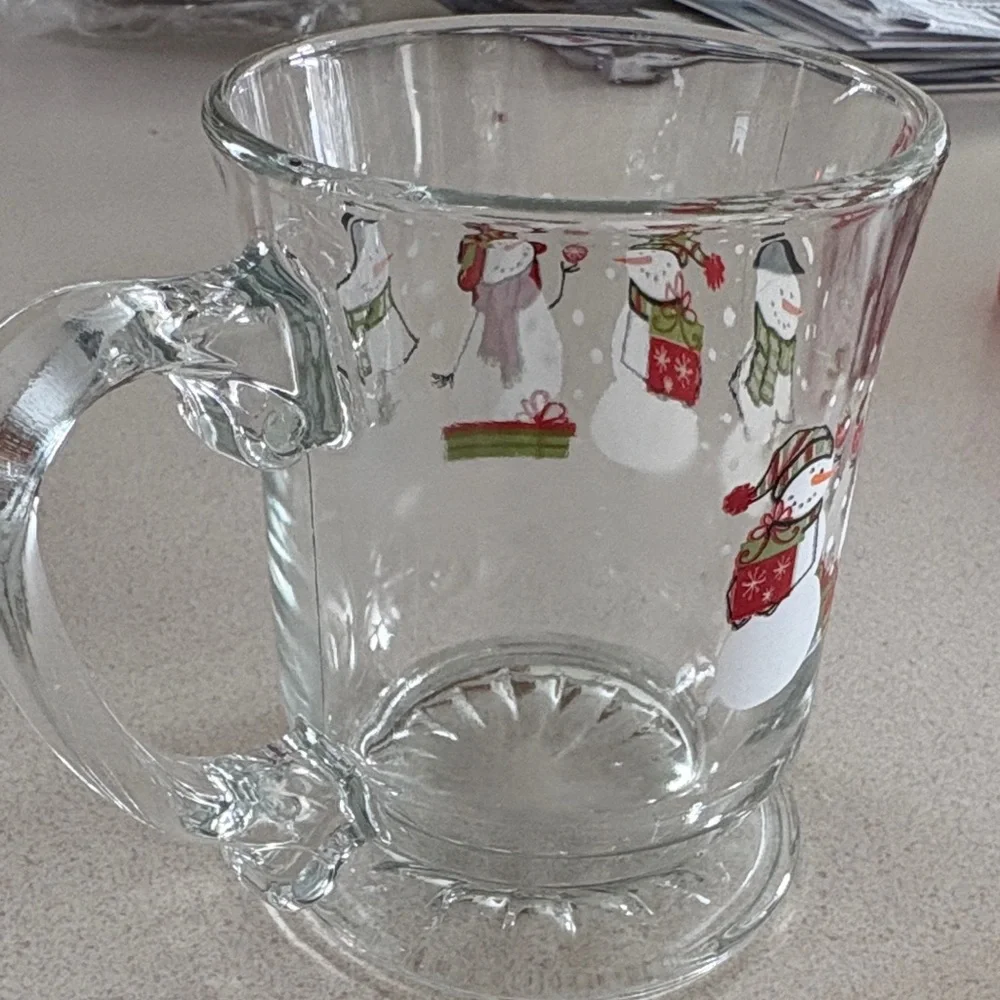 Pier 1 Imports — Snowman Glass Mug ☃️